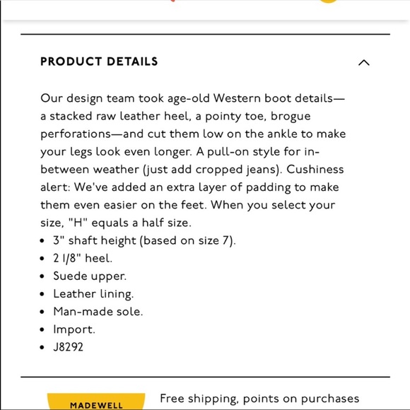 Madewell Grayson Brogue Chelsea Boot Size 8.5 - Picture 14 of 14